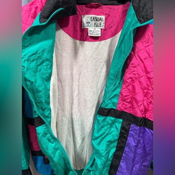 Vintage 90s Casual Isle Windbreaker jacket - Picture 5 of 7